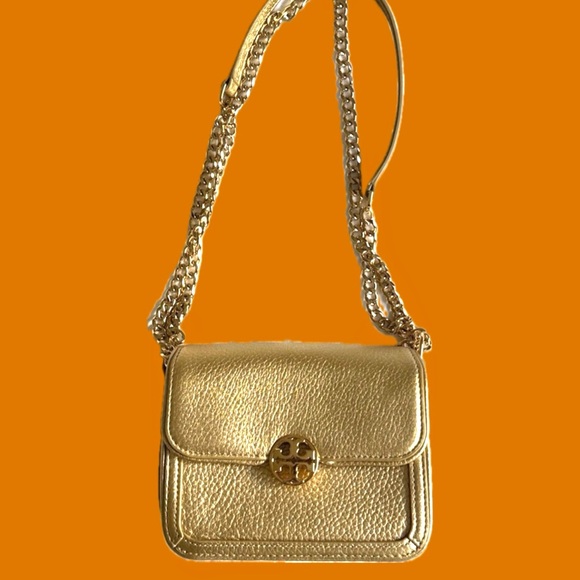 Tory Burch Duet Chain Micro Mini Shoulder Crossbody Bag Gold Hardware - Picture 6 of 8